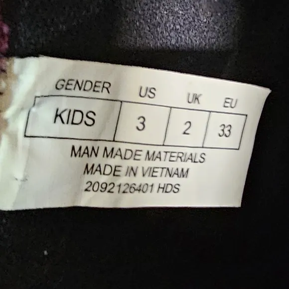 Muck Boots Kids 3 Black and Purple Print Boots