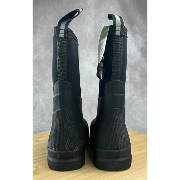 Muck Chore Classic CHM-000A Unisex Adult Black Mid Calf Work Boots Size M5 W6