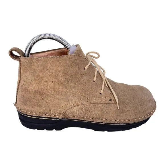NAOT Pilot 41 Men US 8-8.5 USChukka Brown Suede Lace Up Ankle Boots X