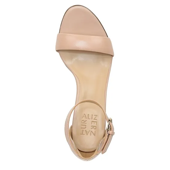 Naturalizer Tan Block Heel Sandals Minimalist Design