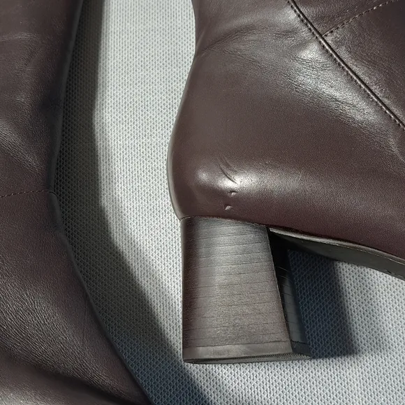 Naturalizer Women's Boots Brown Leather Knee-High Wide-Calf‎  7 1/2 M