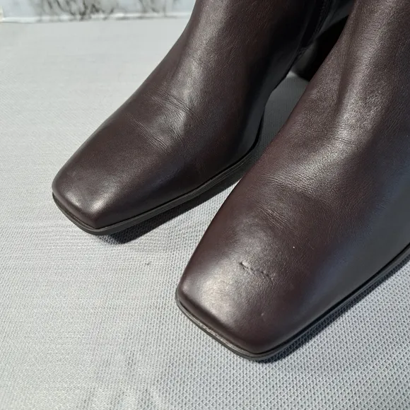 Naturalizer Women's Boots Brown Leather Knee-High Wide-Calf‎  7 1/2 M