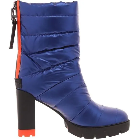 Naturalizer Womens Crosswalk Blue Zipper Patent Ankle Boots New