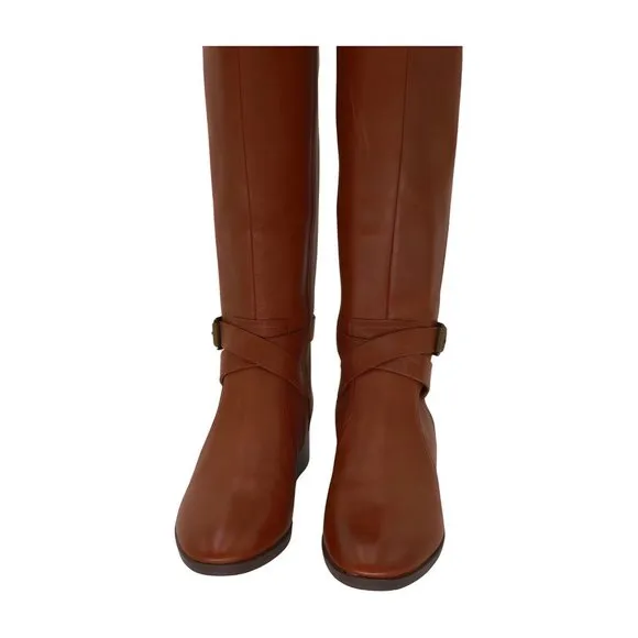 Naturalizer Womens Rena Knee High Riding Boot Cider Leather Size 4.5 M
