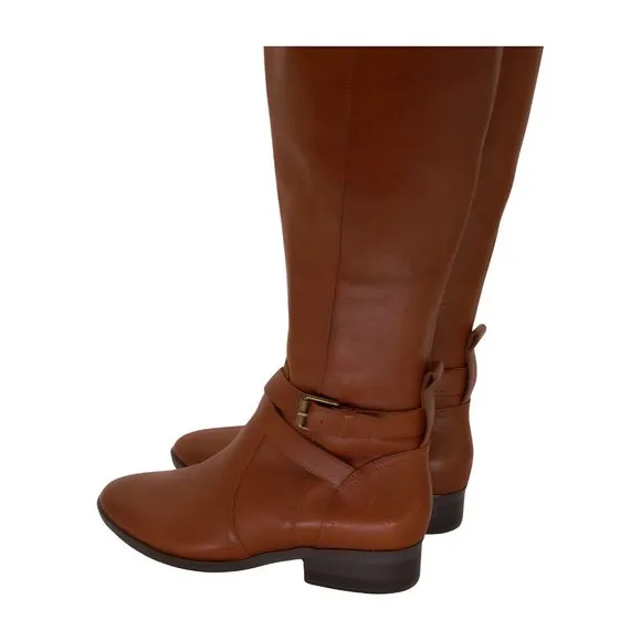 Naturalizer Womens Rena Knee High Riding Boot Cider Leather Size 4.5 M