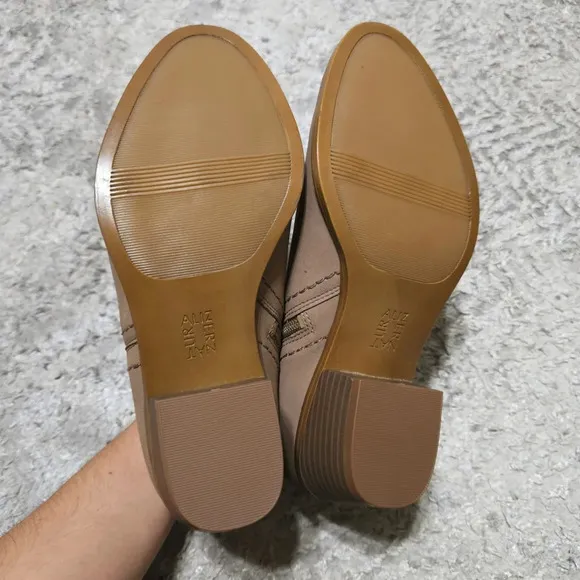 NATURALIZER Zarie Genuine Nubuck Leather Booties, Nwot, Side Zipper, 7 Wide