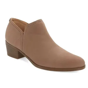 NATURALIZER Zarie Genuine Nubuck Leather Booties, Nwot, Side Zipper, 7 Wide