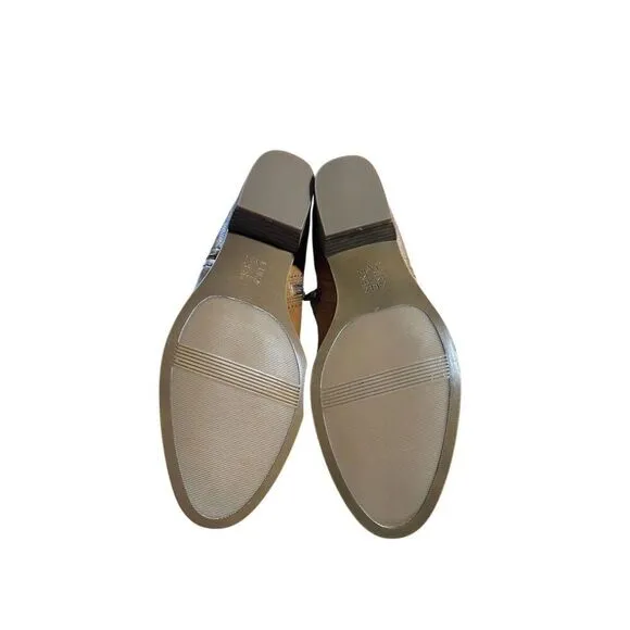 Naturalizer Zarie Block Heel Brown, Cinnamon Leather Bootie  Size 6.5M