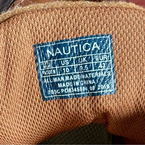 Nautica Waterproof Insulated Duck Lace-Up Brown Cold Weather Snow Boots Size 10