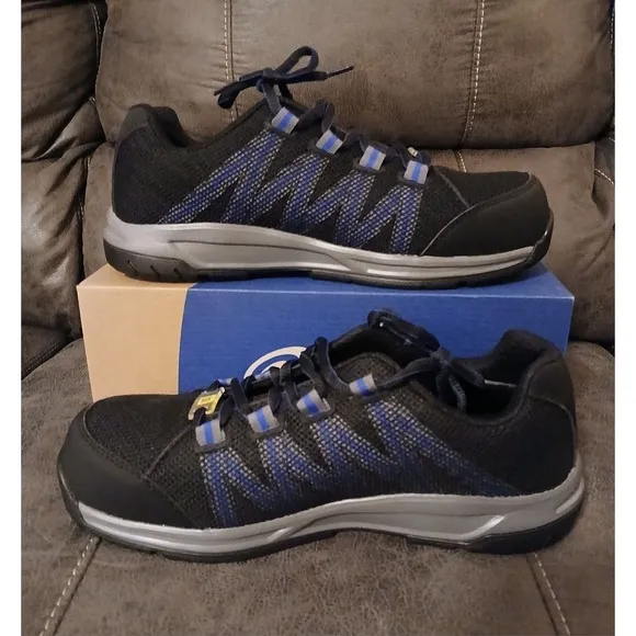 Nautilus Mens Black Accelerator Carbon Toe Work Shoes Size 9.5 Wide EE- NEW #828