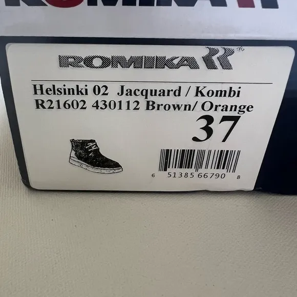 New $115 ROMIKA Helsinki 02 Fleece Lined Waterproof Sneaker Boot Women Size 6.5