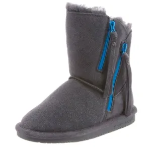 New! 1901Y Bearpaw Boots Girls Mimi Youths Suede Rubber Sole sz 4