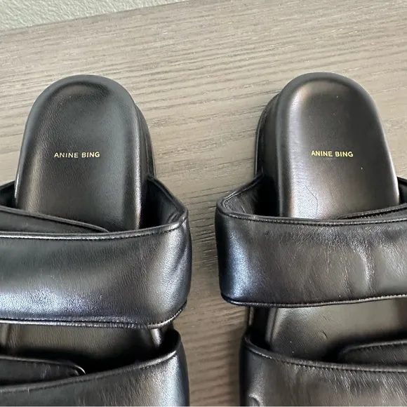 NEW Anine Bing Sid Black Sandals‎
