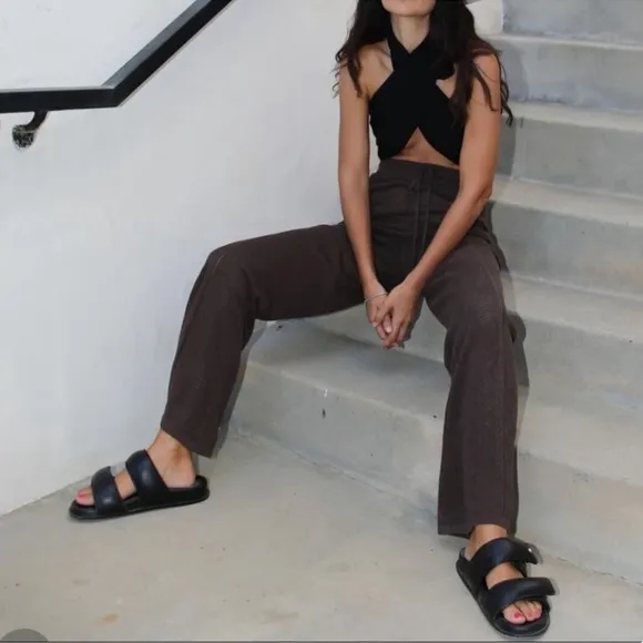 NEW Anine Bing Sid Black Sandals‎