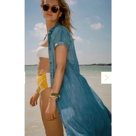 NEW‎ Anthropologie cloth &amp; stone chambray midi