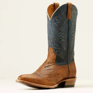 NEW ARIAT men's bankroll western boot in smokehouse/blue