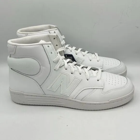 New Balance 480 Triple White BB480COC Hi top Sneaker skate Shoes Mens 9 D