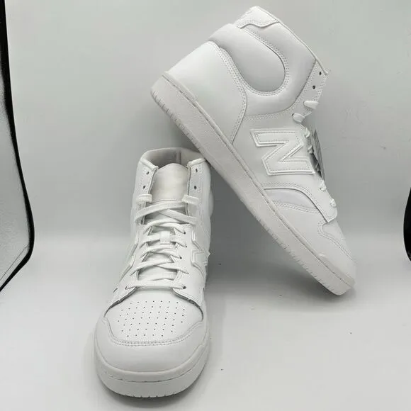 New Balance 480 Triple White BB480COC Hi top Sneaker skate Shoes Mens 9 D
