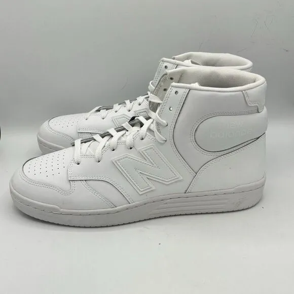 New Balance 480 Triple White BB480COC Hi top Sneaker skate Shoes Mens 9 D