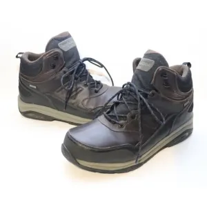 New Balance Boots Mens Size 13 MW1400DB Brown‎ Leather Lace Up Mid Waterproof