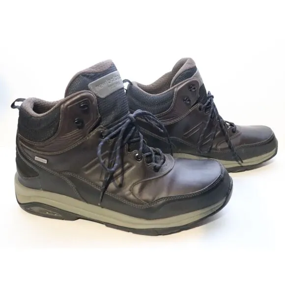 New Balance Boots Mens Size 13 MW1400DB Brown‎ Leather Lace Up Mid Waterproof