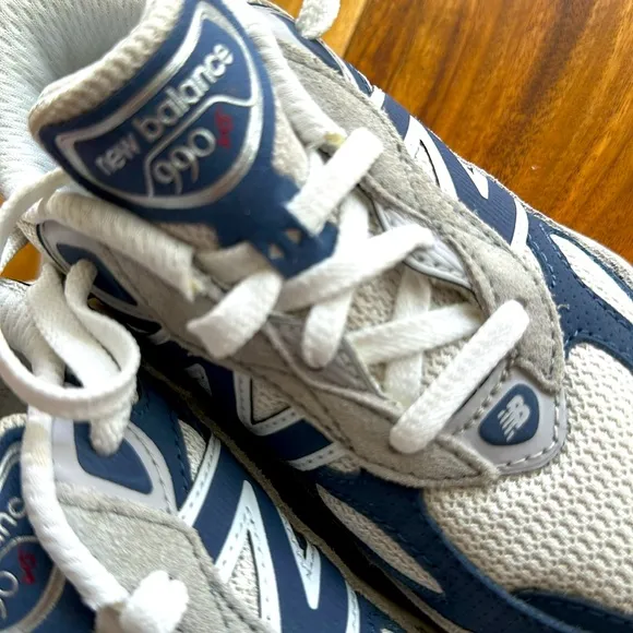 New Balance Kids' 990 Sneakers - Blue and Gray