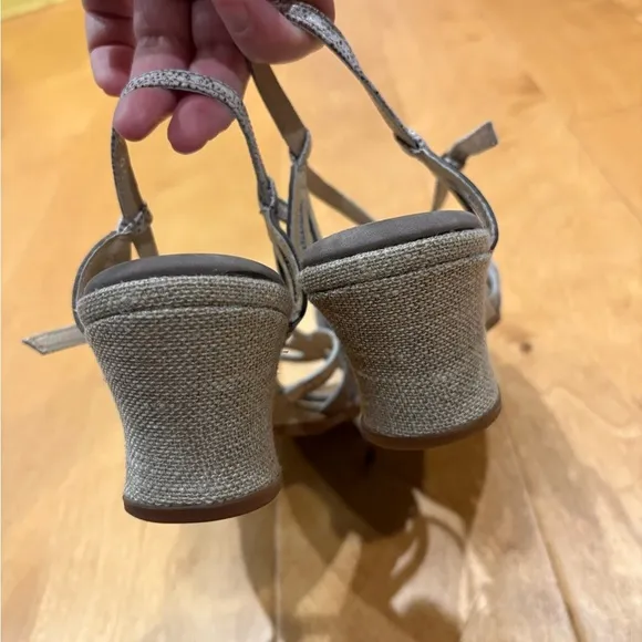 New BeautiFeel Aster leather sandals strappy taupe sz 42 11 11.5
