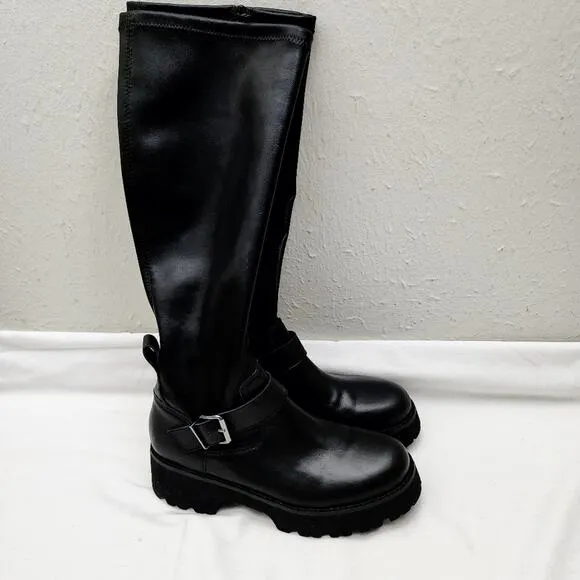 NEW Blondo Verona Waterproof Knee High Buckle Stretch Tall Lug Boot