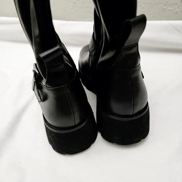 NEW Blondo Verona Waterproof Knee High Buckle Stretch Tall Lug Boot