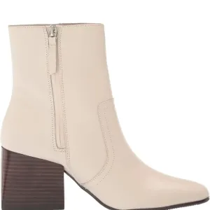 New Blondo Women's Salome Waterproof Leather Bone Elegant Cream Ankle Boots