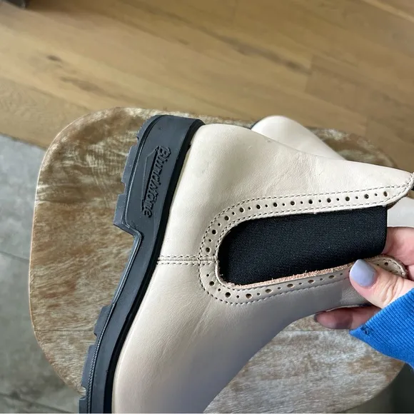 New Blundstone High Top Boots Pearl