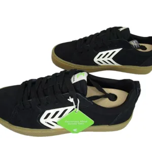 NEW CARIUMA Mens Catiba Pro Low Top Skate Sneakers Shoes Black Leather Size 8.5