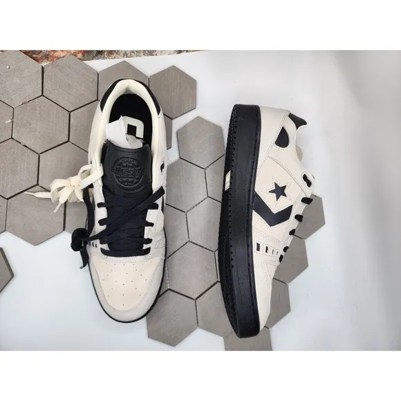 NEW Converse AS-1 Pro Ox CONS Skate Shoes White Black Suede Mens Size 12 A07624C