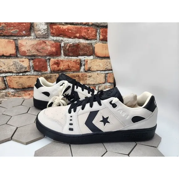 NEW Converse AS-1 Pro Ox CONS Skate Shoes White Black Suede Mens Size 12 A07624C