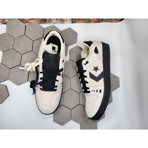 NEW Converse AS-1 Pro Ox CONS Skate Shoes White Black Suede Mens Size 12 A07624C