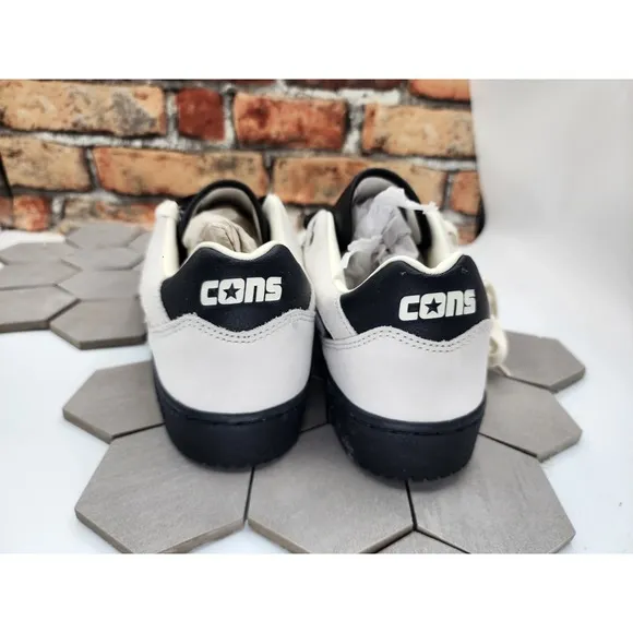 NEW Converse AS-1 Pro Ox CONS Skate Shoes White Black Suede Mens Size 12 A07624C