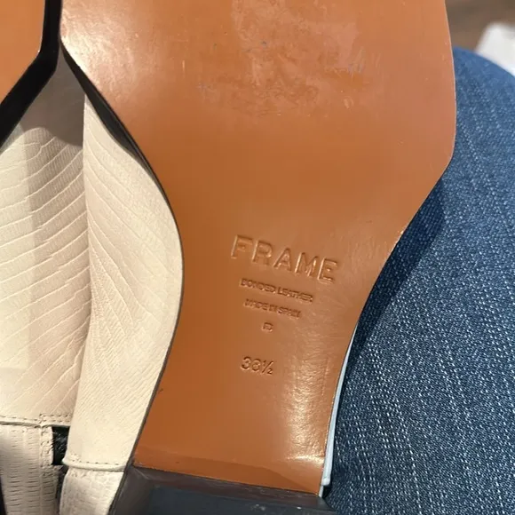 NEW Frame le Maddox ankle cream boots euro 38.5 or‎ 8 reg $498