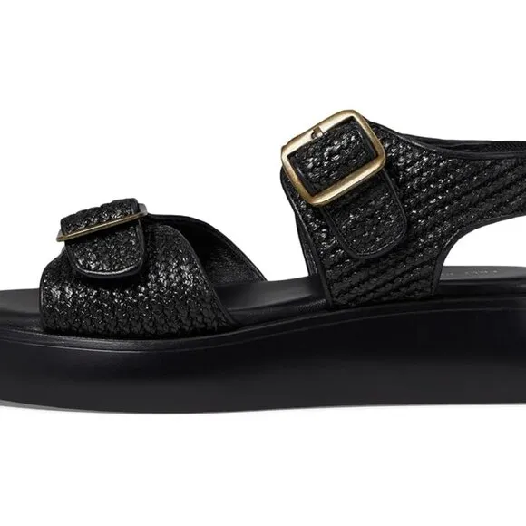 new FREE PEOPLE Mandi Weave Sandal / Black 253