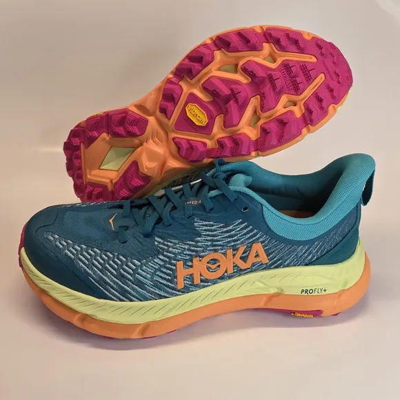 New Hoka One One Mafate Speed 4 Men's Shoes  Deep Lake Sneakers Size 10D