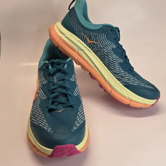 New Hoka One One Mafate Speed 4 Men's Shoes  Deep Lake Sneakers Size 10D