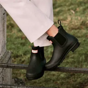 NEW Hunter Original Chelsea Boots Sz 8 Waterproof Matte Black Rubber Rain Boots