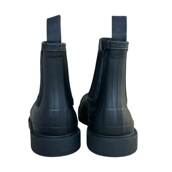 NEW Hunter Original Chelsea Boots Sz 8 Waterproof Matte Black Rubber Rain Boots