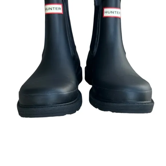 NEW Hunter Original Chelsea Boots Sz 8 Waterproof Matte Black Rubber Rain Boots