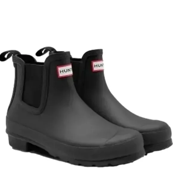 NEW HUNTER Womens Original Chelsea Rain Boots Size 6 Round Toe Waterproof