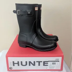 New Hunter Women's Original Short Rain Boots Black Size 10‎