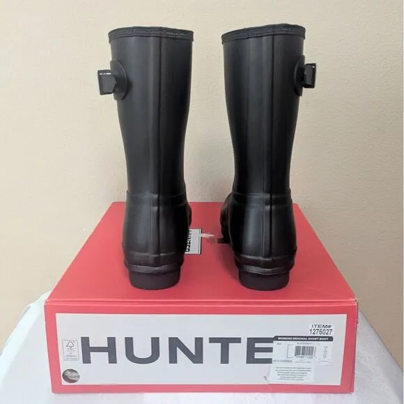 New Hunter Women's Original Short Rain Boots Black Size 10‎