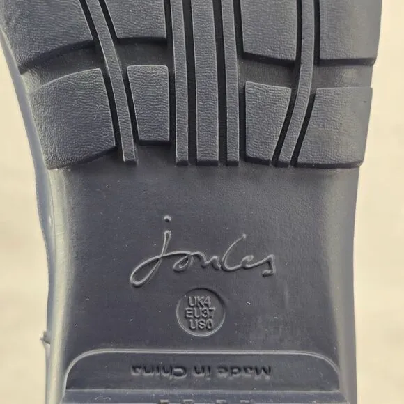 New Joules Rain Boots Mid Calf Molly Welly Stripe Floral Size US: 6‎ UK: 4