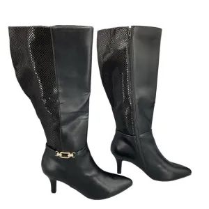 NEW Karen Scott Women’s Freyln Comfort Insole Knee High Boots Black Size 5M