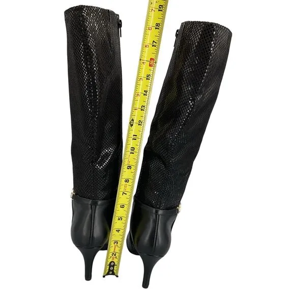 NEW Karen Scott Women’s Freyln Comfort Insole Knee High Boots Black Size 5M