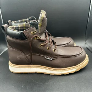 NEW Kelodon Steel Toe Waterproof Work Boots Brown Leather Men's Size 12